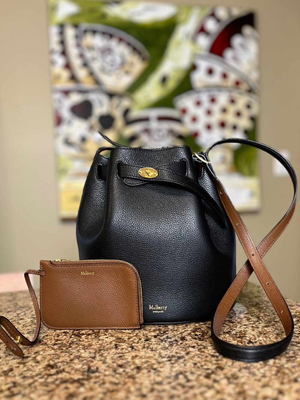 Mulberry Abbey cross-body leather bucket bag - Authentic - Picture 3 of 17
